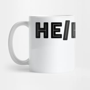 He/Him with figure Mug